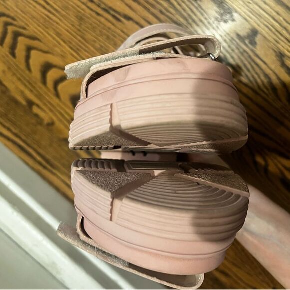 GANNI Rubber Sandals sz 8/38 pink velcro adjustable multi strap platform chunky - Picture 6 of 9